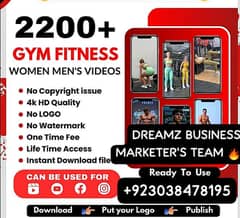 2200+ gym fitness videos men and  women