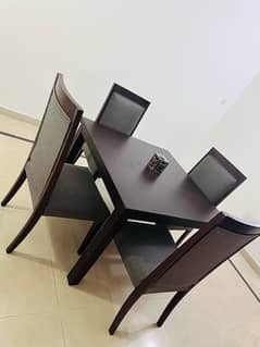 4 chairs dinning table solid wood