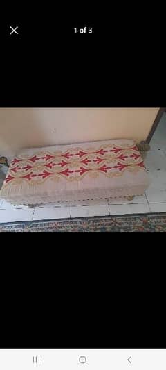 Wooden Embrioded  settie centre carpets and entrence rug  for sale