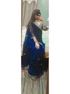 Saree colour blue