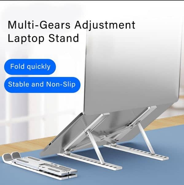 Aluminum Laptop Stand with 7 Adjustable Gears, Anti Slip Rubber Grip 5