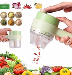 4 in 1 Electric Handheld Cooking Hammer Vegetable Cutter Set Chopper