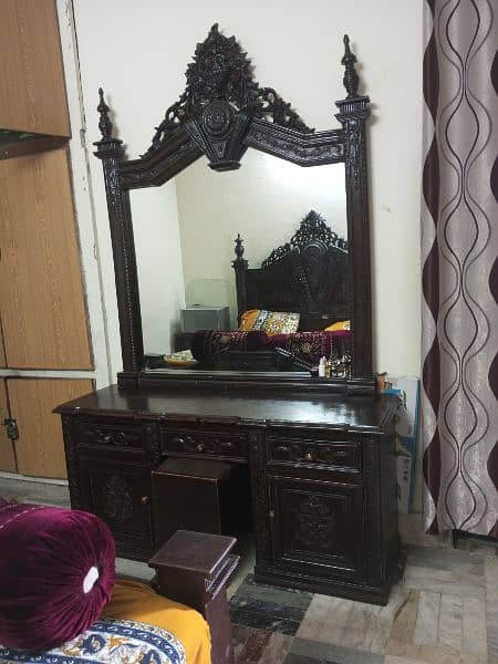chinioti bed set/ dressing table/side tables with mattress 3