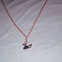 black dolphin pendant charm chain