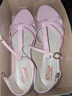 new ladies pink color sandals 9 number size