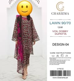 Lawn suits / Womens Unstiched suits / CHARIZMA Digital Print Lawn