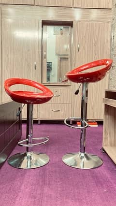 2 Round Bar Stools, Chairs for sale