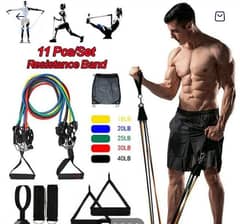 Sale for gym lovers s 11 pcs of gym elastic bands. contact 03279329454