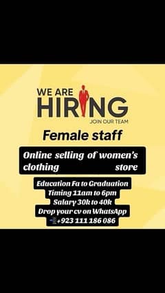 Required Female Stuff for Clothing Store