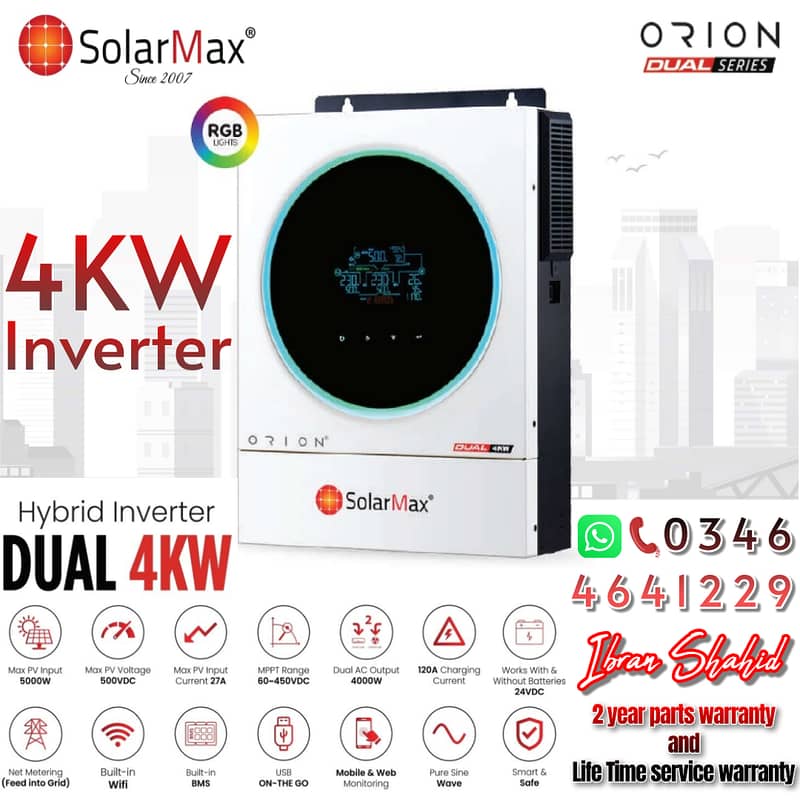 SolarMax 4KW Dual - PV5000 Hybrid Solar Inverter 1