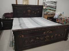 Bed Set for sale (King Bed + Mirror Dressing + Side Tables)