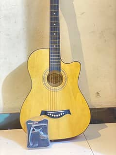Guitar with Capo belt and picks