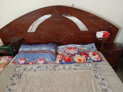 Double bed strong wood