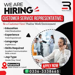 Customer Service Representative CSR Job Availiable Watsapp 03363338665