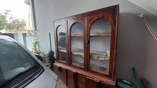 Kitchen cabinet (wooden, dark brown)