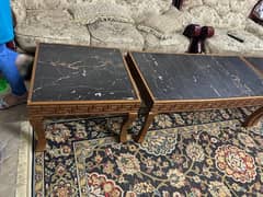 Center table with 2 side tables