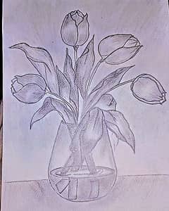Sketch of a flower pot