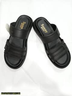 men's leather slide sandals