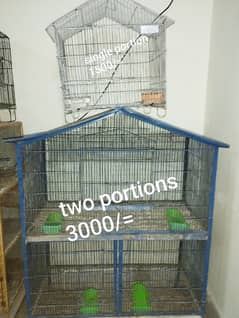 single portion and 2 portion cage