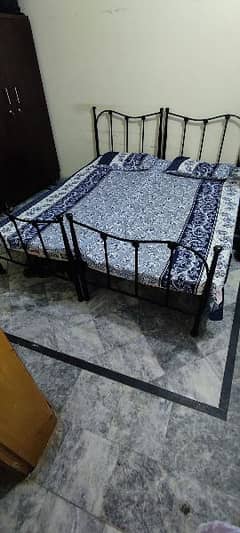 2 single bed set with mattress