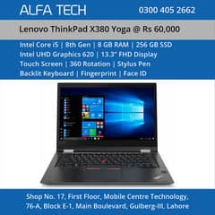 Lenovo ThinkPad X380 Yoga (i5-8th-8-256-13.3”-FHD-Touch) - ALFA TECH