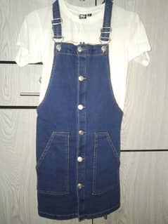 Jeans playsuit for girls