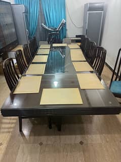 Dining Table, LED Cabinet and Crockery Showcase for Sale in Low price