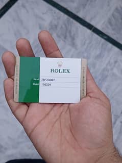 Rolex card