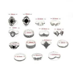 beautiful 15 PCs trendy ring set for ladies