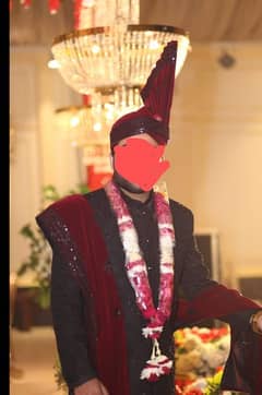 groom Dress sherwani black