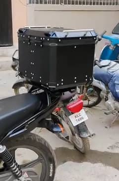 motorcycle aluminium top box