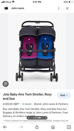 Imported Double Pram