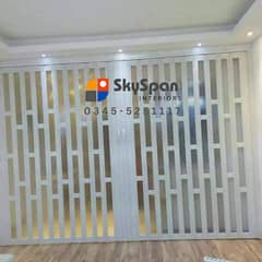 Folding pvc partition and folding zig zag flymash jali imported