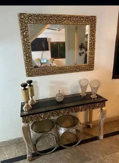 Coffee table dining table and consoler mirror sell