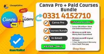 Canva Pro Subscrption With FREE Paid Courses Bundle software tool logo