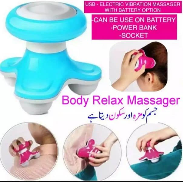 Mini Hand Electric Body Massager | Vibrational | With USB Cable 1