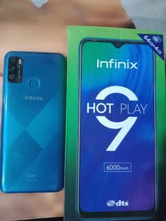 Infinix Mobile hot 9 play 4/64 condition 10/10 hain all ok