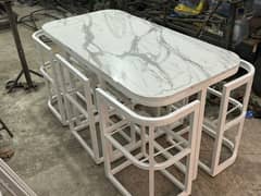 6 Seeter Dining Table with UV Sheet (Price 70,000/-)