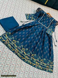 2 pcs Womens stitched cotton lawn maxi and trouser.