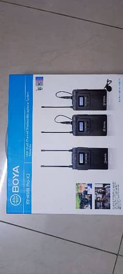 Boya by-wm8 pro-k2 uhf dual-channel wireless microphone system