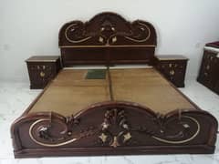 1 double bed 2 side tables 1 dressing table dressing stool