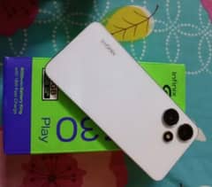 Infinix hot 30 play 4+4 64 10 by 10 condition box chargr sat h