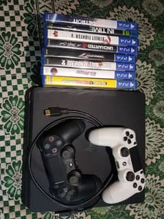 PS4 Console With 2 Controller 8 Games
