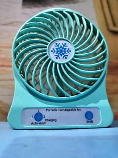 Mini Portable Cooling Fan with Torch, USB Rechargeable 3 Speed Fan