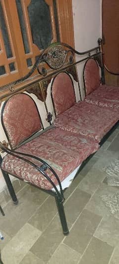 king size bed 7 seater Sofa Set and dressing Table