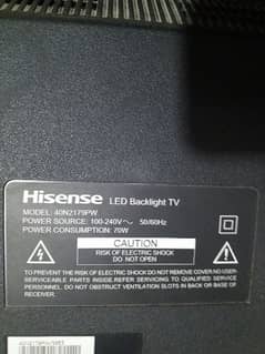 Hisense 40" LED Backlight HDMI ( Smart TV )