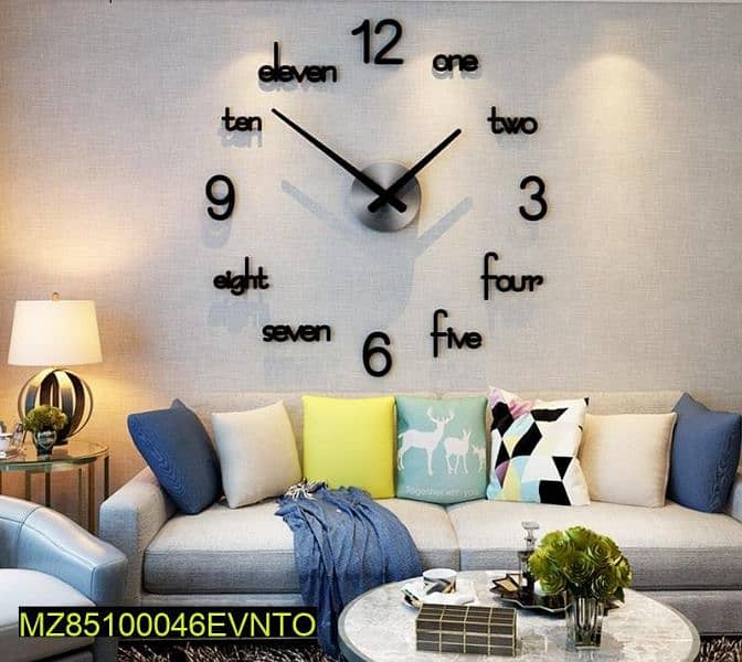 3d diy wooden wall clock for home decor 0