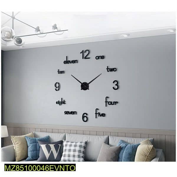 3d diy wooden wall clock for home decor 2