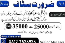 staff required for online and office management work