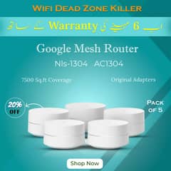 Google Mesh/WiFi/Mesh Router System/NLS-1304-25 AC1200_Pack of 5 (BOX)